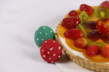 Strawberry and kiwi cheesecake