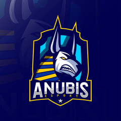 Anubis angry mascot logo esport templates