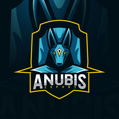Anubis mascot logo esport templates