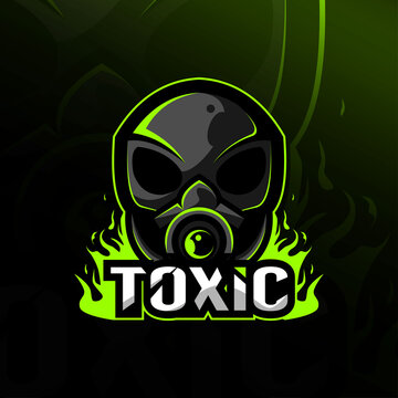 Toxic mascot logo design Royalty Free Vector Image