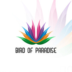 Fototapeta na wymiar Bird of paradise flowers logo design