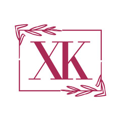 Simple Elegant Initial Letter Type XK Logo Sign Symbol Icon, Logo Design Template