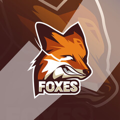 Angry Foxes mascot logo templates