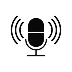 microphone vector graphic design illustration