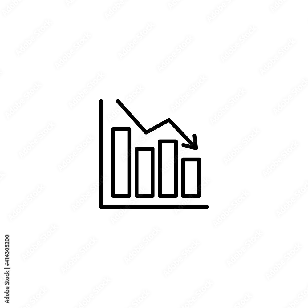 Poster growing graph icon for computer, web and mobile app