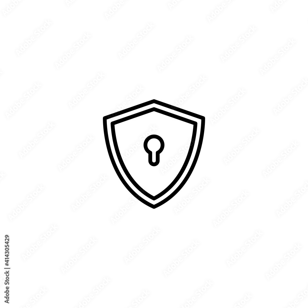 Poster shield icon vector, security icon for computer, web and mobile app