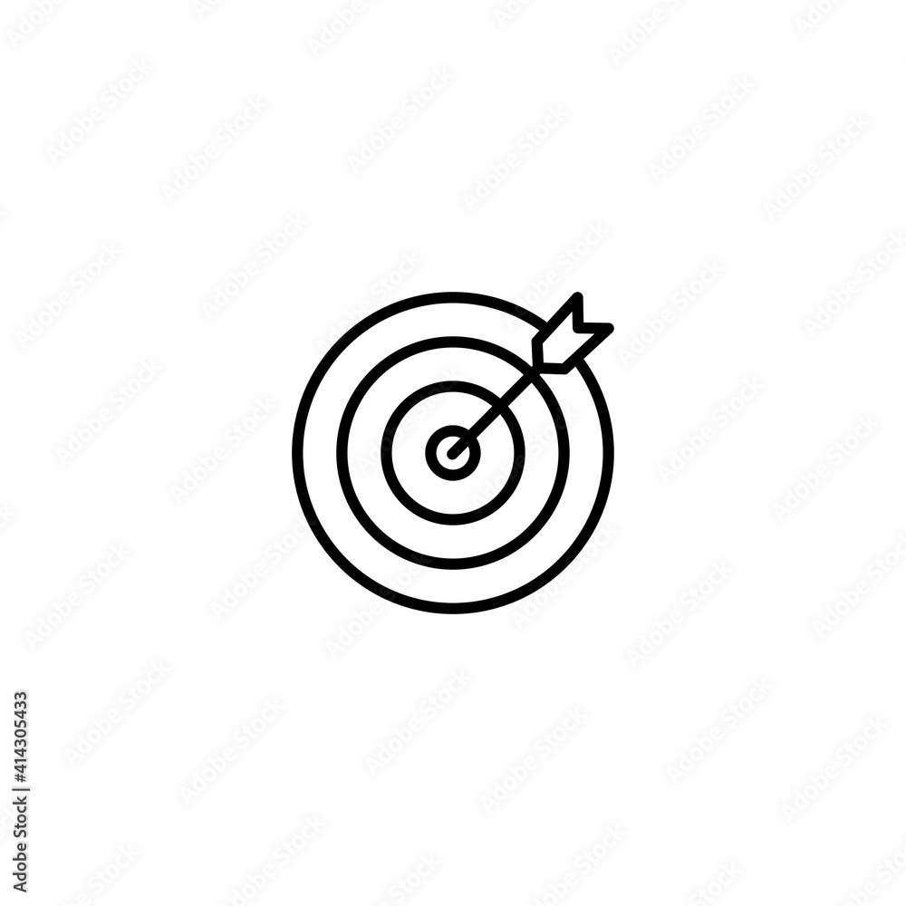 Poster target icon vector for computer, web and mobile app