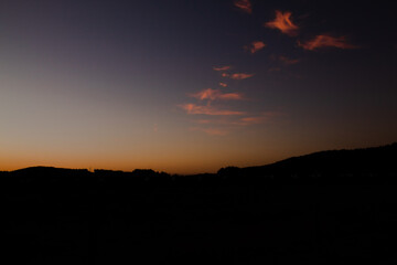 sunset over the mountains