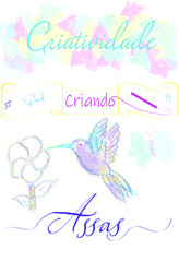 lettering phrase, vectorized, colorful design