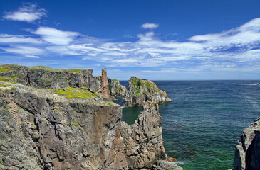 Fototapeta na wymiar Horizontal of beautiful Spillars Cove in Newfoundland and Labrador, Canada