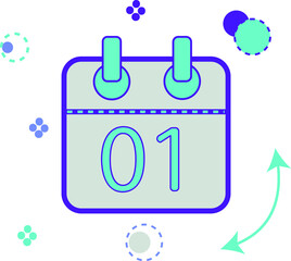 office, finance, communication, calendar date month day year icons