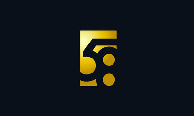 Unique Modern Gold Box Number 58 Logo