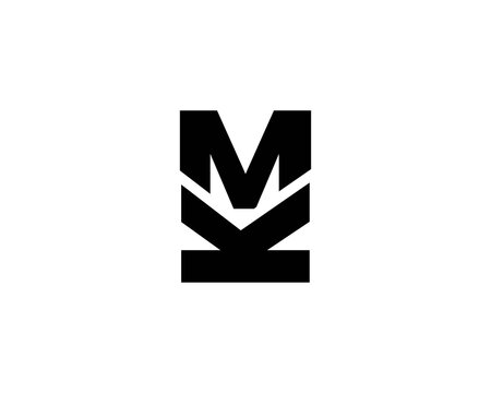 MK KM letter logo design vector template