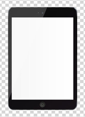 Tablet pc computer with blank screen isolated on transparent background. Vector illustration. EPS10. - 414311000