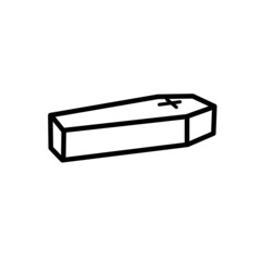 Vector illustration of a coffin