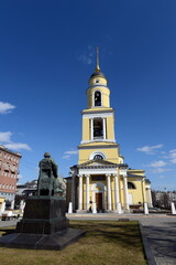 Fototapeta na wymiar The Church of the ascension in the Watchmen Nikitsky gate on Bolshaya Nikitskaya street in Moscow