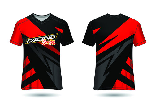 Sports Racing  Jersey Design Template for Team Uniforms Vector