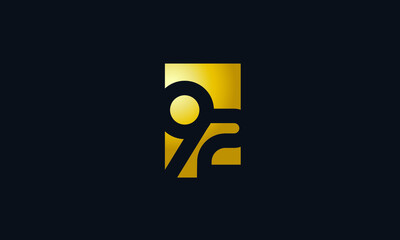 Unique Modern Gold Box Number 92 Logo - obrazy, fototapety, plakaty