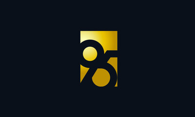 Unique Modern Gold Box Number 95 Logo