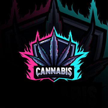 Cannabis mascot logo design