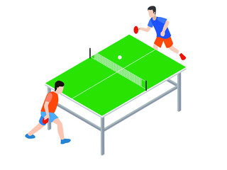 Table tennis sport isometric 3d vector concept for banner, website, illustration, landing page, flyer, etc.