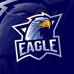 Eagle mascot logo esport design