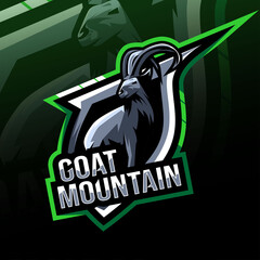 Goat mountain mascot logo esport
