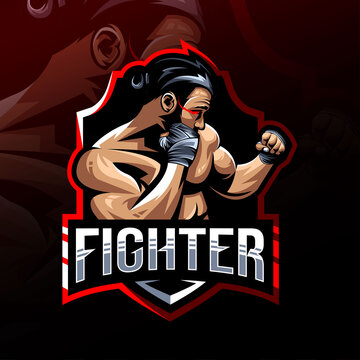 Fighter mascot logo esport