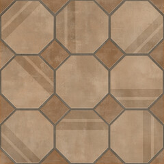 brown color Rhombus shape wooden texture for wallpaper and wall tiles design - 414317878
