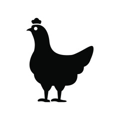 Hen chicken icon vector graphic illustration