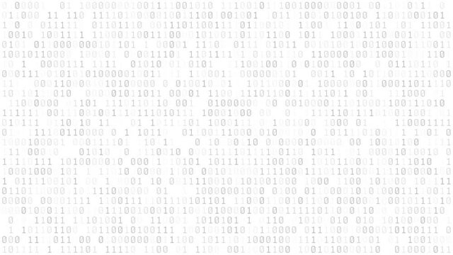 Binary code digital information technology background seamless loop computer generates graphics