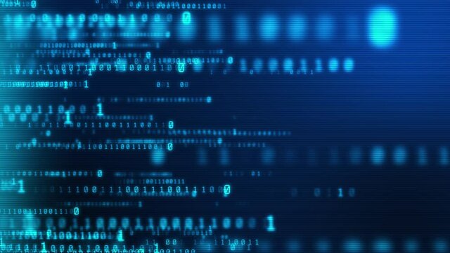 Binary code digital information technology background seamless loop computer generates graphics