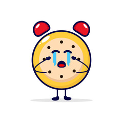 Fototapeta premium Clock cry cute character illustration