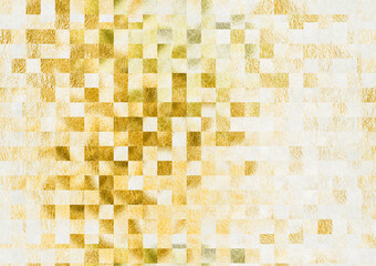 Golden mosaic texture abstract Japanese paper background material