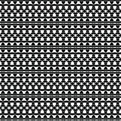  Geometric vector pattern with triangular elements. Seamless abstract ornament for wallpapers and backgrounds. Black and white colors.