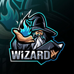 Wizard mascot logo template design
