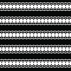  Geometric vector pattern with triangular elements. Seamless abstract ornament for wallpapers and backgrounds. Black and white colors.