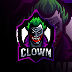 Clown mascot logo template