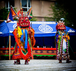 The Mongolian tsam dances have an important artistical side
