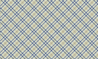 Beige & Blue Seamless Tartan Pattern