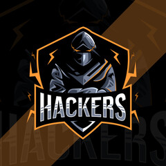 Hacker mascot logo design
