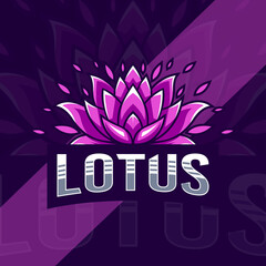 Lotus mascot logo esport template design © Immidesign