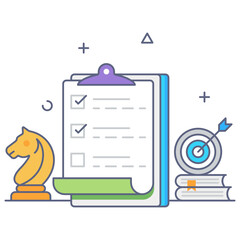 
Target project flat editable vector
