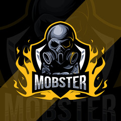 Mobster mascot logo esport template design