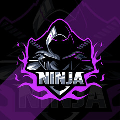 Fototapeta na wymiar Ninja mascot logo esport design