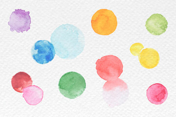 Colorful abstract watercolor blobs vector