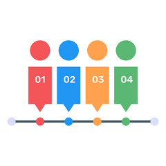 
Vertical graph infographic, modern editable icon
