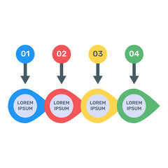 
A modern icon of number infographic in flat editable style
