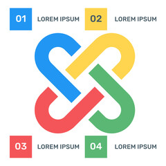 
A modern icon of number infographic in flat editable style
