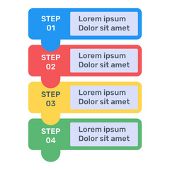 
A flat icon of descriptive analytics in editable design
